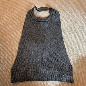 ZARA SILVER METALLIC BACKLESS TANK, SIZE SMALL